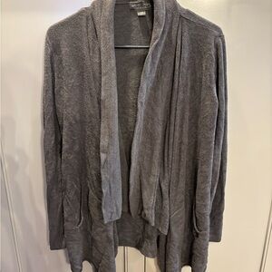 Barefoot Dreams Grey Open Front Cardigan Sweater S/M